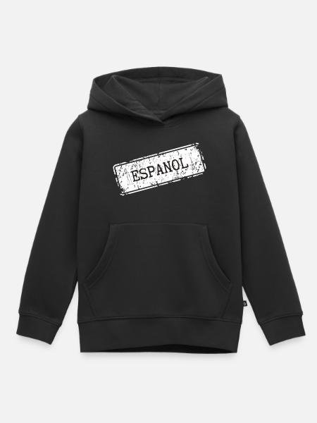 Minimalist Espanol Schriftzug - Kinder Premium Organic Hoodie - Schwarz