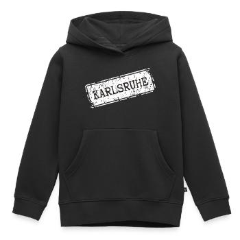 Karlsruhe - Sweat Premium à capuche enfant bio - noir - Devant - AI Model Kid Male (0cm)