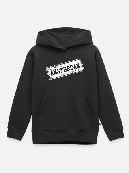 Amsterdam Street Style - Kinder Premium Organic Hoodie - Schwarz
