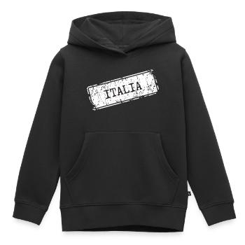 Italia - Kids Premium Organic Hoodie - black - Front - AI Model Kid Male (0cm)