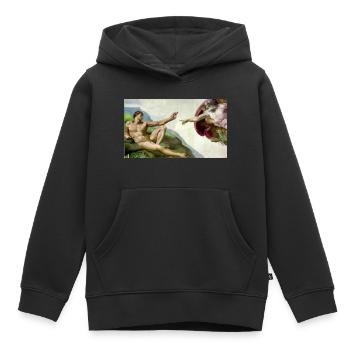 Modern Michelangelo - Kinder Premium Organic Hoodie - Schwarz - Vorne - AI Model Kid Male (0cm)