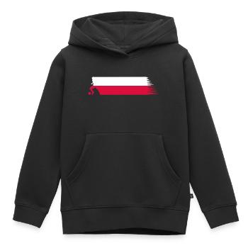 Poland Flag - Football National Team - Sweat Premium à capuche enfant bio - noir - Devant - AI Model Kid Male (0cm)