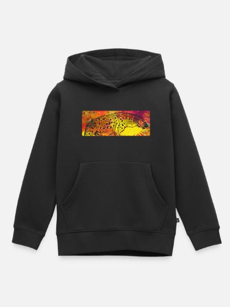 Hyäne - Kinder Premium Organic Hoodie - Schwarz