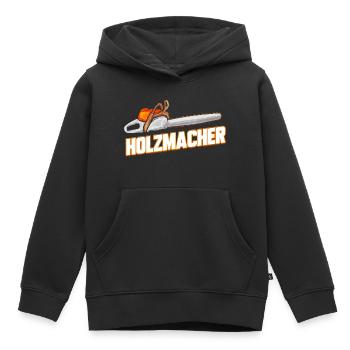 Holzmacher Forstwirt - Kinder Premium Organic Hoodie - Schwarz - Vorne - AI Model Kid Male (0cm)
