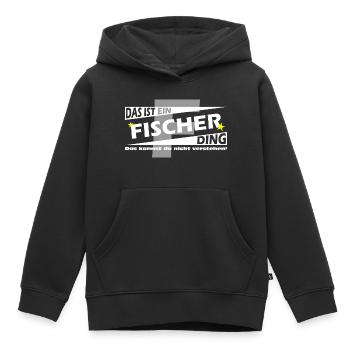 Fischer Ding - Kinder Premium Organic Hoodie - Schwarz - Vorne - AI Model Kid Male (0cm)