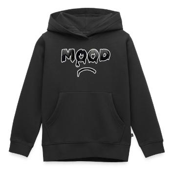 MOOD TRISTE SAD - Kinder Premium Organic Hoodie - Schwarz - Vorne - AI Model Kid Male (0cm)