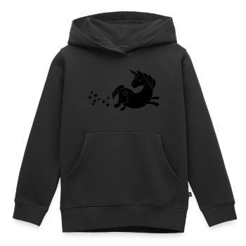 unicorn - Einhorn Sternenstaub - Kinder Premium Organic Hoodie - Schwarz - Vorne - AI Model Kid Male (0cm)