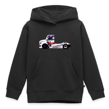 Rennwagen - Kinder Premium Organic Hoodie - Schwarz - Vorne - AI Model Kid Male (0cm)