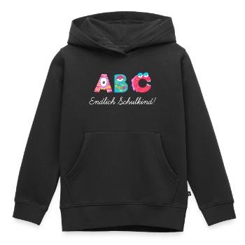 Endlich Schulkind - Kinder Premium Organic Hoodie - Schwarz - Vorne - AI Model Kid Male (0cm)