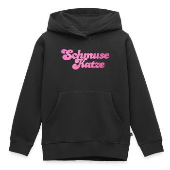 Schmusekatze Katze Handschrift Fell flauschig - Kinder Premium Organic Hoodie - Schwarz - Vorne - AI Model Kid Male (0cm)