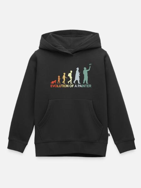 Maler Lackierer Evolution - Kinder Premium Organic Hoodie - Schwarz