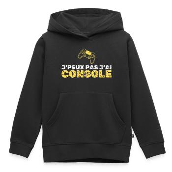 je peux pas console - Sweat Premium à capuche enfant bio - noir - Devant - AI Model Kid Male (0cm)