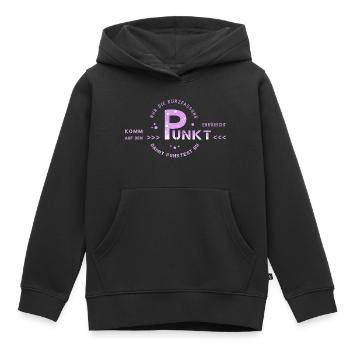 Aller à l’essentiel - Sweat Premium à capuche enfant bio - noir - Devant - AI Model Kid Male (0cm)