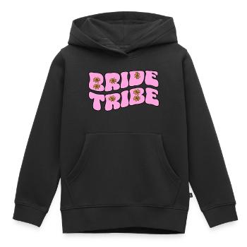 Tribu de la mariée - Sweat Premium à capuche enfant bio - noir - Devant - AI Model Kid Male (0cm)