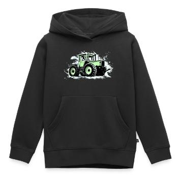 Grüner Traktor - MB-trac 1300 - Kinder Premium Organic Hoodie - Schwarz - Vorne - AI Model Kid Male (0cm)