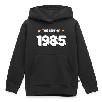 Best of 1985 - Sweat Premium à capuche enfant bio - noir - Devant - AI Model Kid Male (0cm)