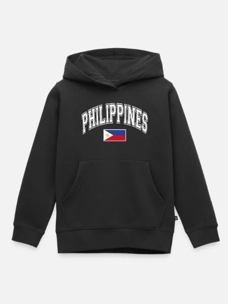 Philippinen Flagge - Kinder Premium Organic Hoodie - Schwarz