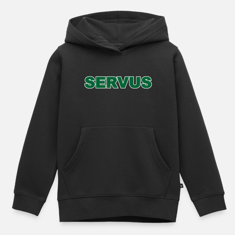 Des saluts - Sweat Premium à capuche enfant bio - noir