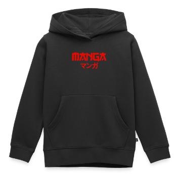 Manga Red - Kinder Premium Organic Hoodie - Schwarz - Vorne - AI Model Kid Male (0cm)