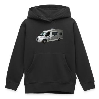 camper - Sweat Premium à capuche enfant bio - noir - Devant - AI Model Kid Male (0cm)