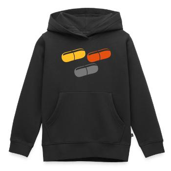 Drei Pillen - Kinder Premium Organic Hoodie - Schwarz - Vorne - AI Model Kid Male (0cm)