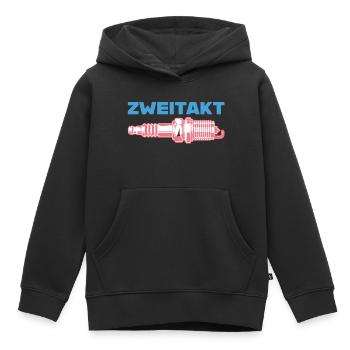Zweitakt Zündkerze farbig - Kinder Premium Organic Hoodie - Schwarz - Vorne - AI Model Kid Male (0cm)