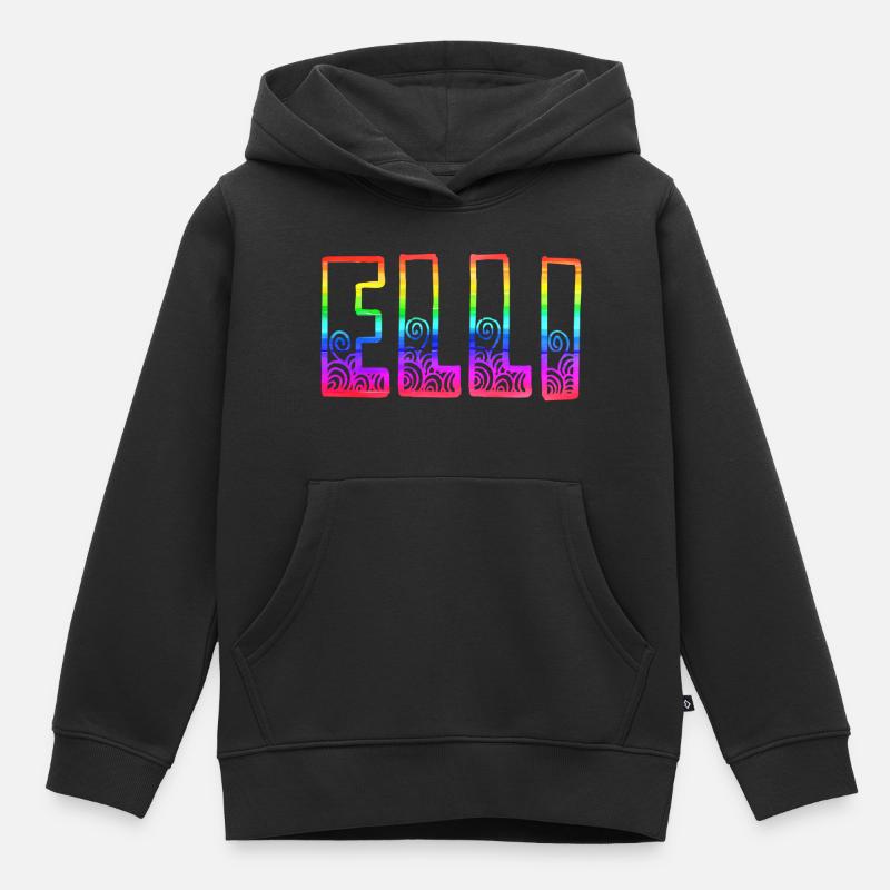 elli rs regenbogen - Kinder Premium Organic Hoodie - Schwarz
