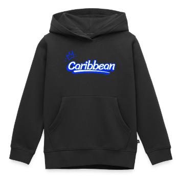 Karibik in Blau - Kinder Premium Organic Hoodie - Schwarz - Vorne - AI Model Kid Male (0cm)