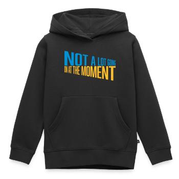 Il ne se passe pas grand-chose - Sweat Premium à capuche enfant bio - noir - Devant - AI Model Kid Male (0cm)