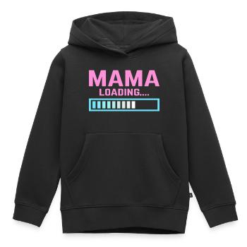 Maman charge maman maman - Sweat Premium à capuche enfant bio - noir - Devant - AI Model Kid Male (0cm)