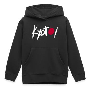 kyoto Japan - Kids Premium Organic Hoodie - black - Front - AI Model Kid Male (0cm)