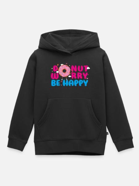 DONUT SORGE - Kinder Premium Organic Hoodie - Schwarz