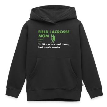 Sport Mom Definition Field Lacrosse - Kids Premium Organic Hoodie - black - Front - AI Model Kid Male (0cm)