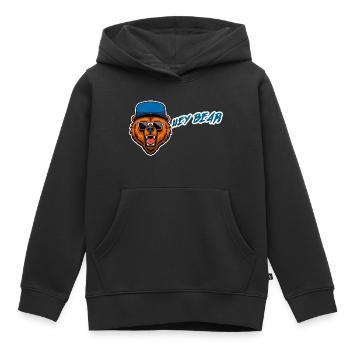 Hey Bear - Kinder Premium Organic Hoodie - Schwarz - Vorne - AI Model Kid Male (0cm)