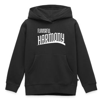 Exploration culinaire de l’unité partagée - Sweat Premium à capuche enfant bio - noir - Devant - AI Model Kid Male (0cm)
