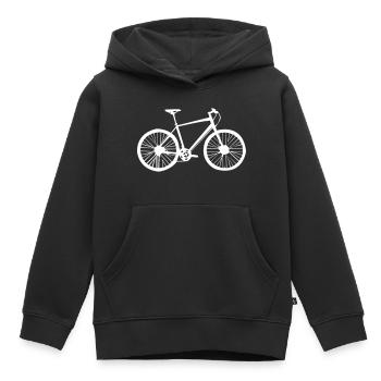 Bicycle Wheel - Kids Premium Organic Hoodie - black - Front - AI Model Kid Male (0cm)