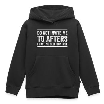 Lade mich nicht zum Nachher ein Ich habe keine Selbstbeherrschung - Kinder Premium Organic Hoodie - Schwarz - Vorne - AI Model Kid Male (0cm)