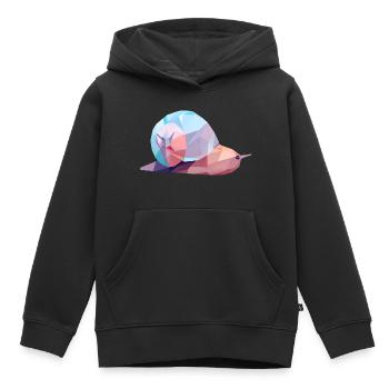 Ruhige Schneckenreise - Kinder Premium Organic Hoodie - Schwarz - Vorne - AI Model Kid Male (0cm)