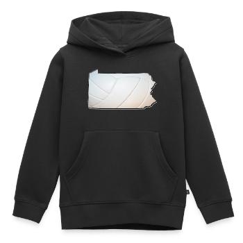 Volleyball in der Pennsylvania State Landkarte - Kinder Premium Organic Hoodie - Schwarz - Vorne - AI Model Kid Male (0cm)