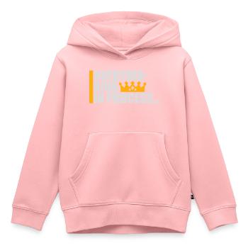 Overthinking In Process Funny Brooding Saying Logo - Kids Premium Organic Hoodie - rose - Front - AI Model Kid Female (0cm)