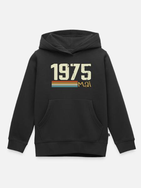 Mai 1975 - Kinder Premium Organic Hoodie - Schwarz