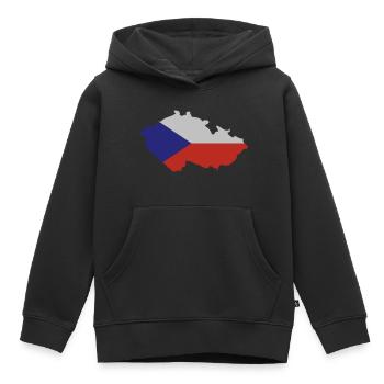 Czech Republic Shape - Kinder Premium Organic Hoodie - Schwarz - Vorne - AI Model Kid Male (0cm)
