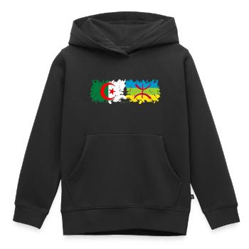 Algérie Kabylie - Sweat Premium à capuche enfant bio - noir - Devant - AI Model Kid Male (0cm)