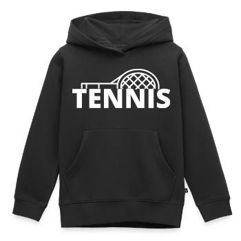 tennis / tennis / tennis players / tennis games - Kids Premium Organic Hoodie - black - Front - AI Model Kid Male (0cm)