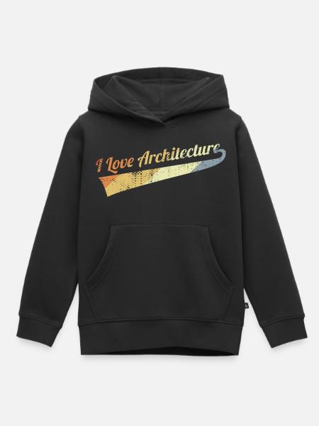 I Love Architecture - Kinder Premium Organic Hoodie - Schwarz
