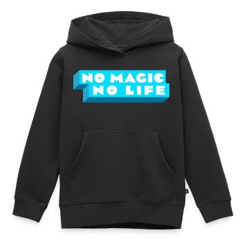 Pas de magie, pas de vie - Sweat Premium à capuche enfant bio - noir - Devant - AI Model Kid Male (0cm)