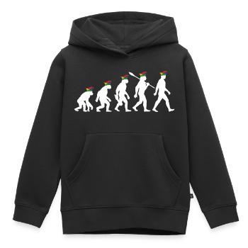 Homo Karnevalis | Evolution der Narren, Fastnacht - Kinder Premium Organic Hoodie - Schwarz - Vorne - AI Model Kid Male (0cm)