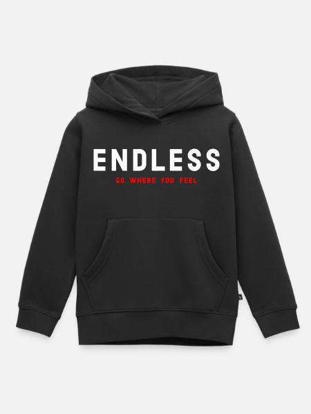ENDLOS - Kinder Premium Organic Hoodie - Schwarz