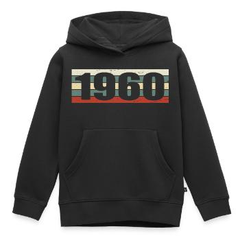 1960 Jahrgang 1960 Geschenk 1960 Geburtstag 1960 - Kinder Premium Organic Hoodie - Schwarz - Vorne - AI Model Kid Male (0cm)