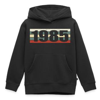1985 Jahrgang 1985 Geschenk 1985 Geburtstag 1985 - Kinder Premium Organic Hoodie - Schwarz - Vorne - AI Model Kid Male (0cm)